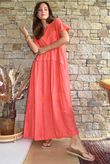 Tasha Damask T Shirt Maxi Dress Watermelon